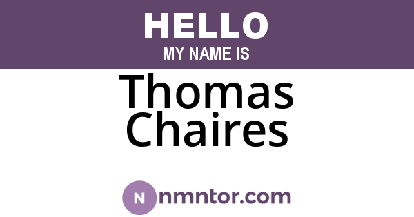 Thomas Chaires