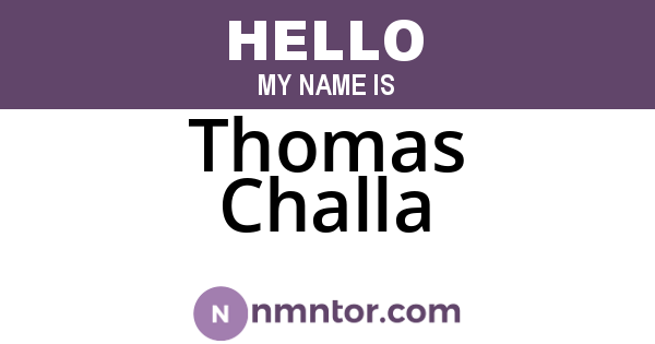 Thomas Challa
