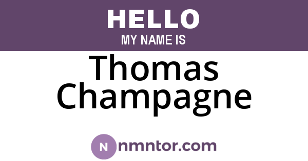 Thomas Champagne