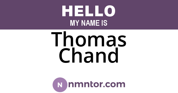 Thomas Chand