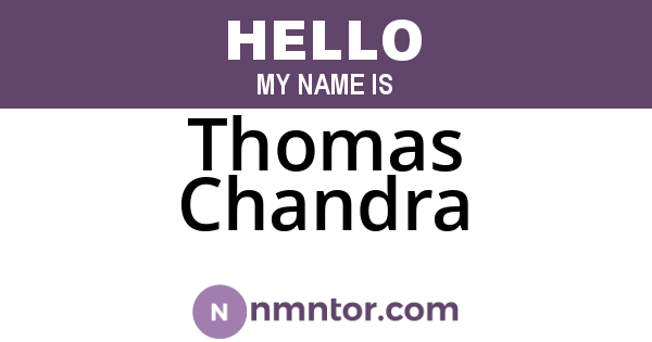Thomas Chandra