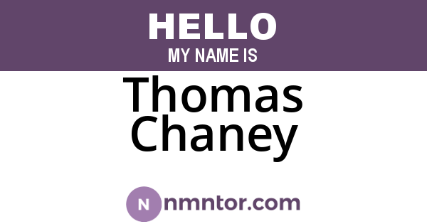 Thomas Chaney