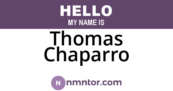 Thomas Chaparro