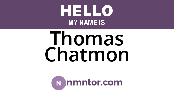 Thomas Chatmon