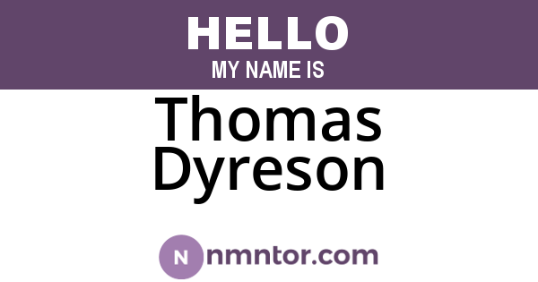 Thomas Dyreson