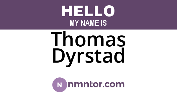 Thomas Dyrstad