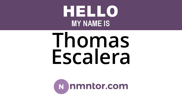 Thomas Escalera