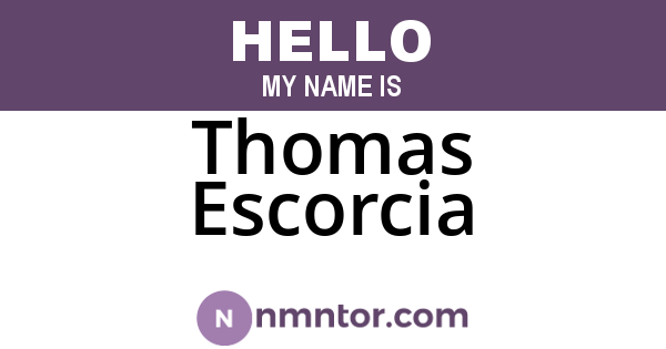 Thomas Escorcia