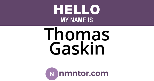 Thomas Gaskin