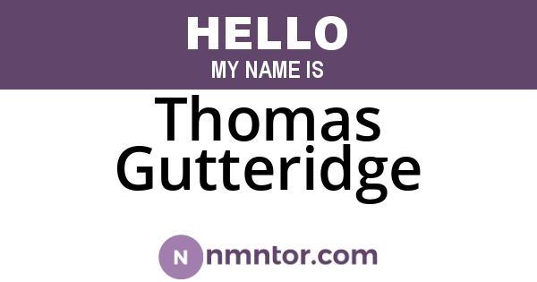 Thomas Gutteridge