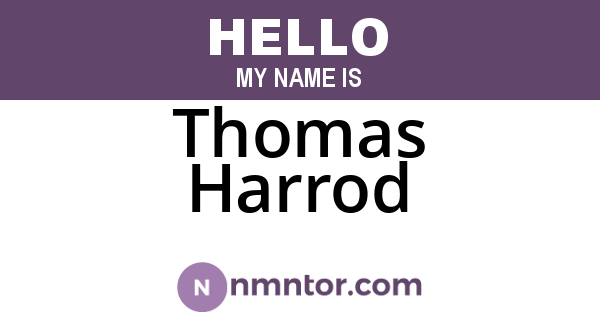 Thomas Harrod