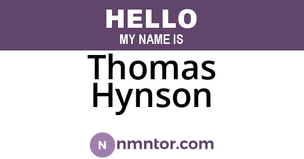 Thomas Hynson