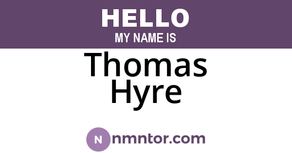 Thomas Hyre