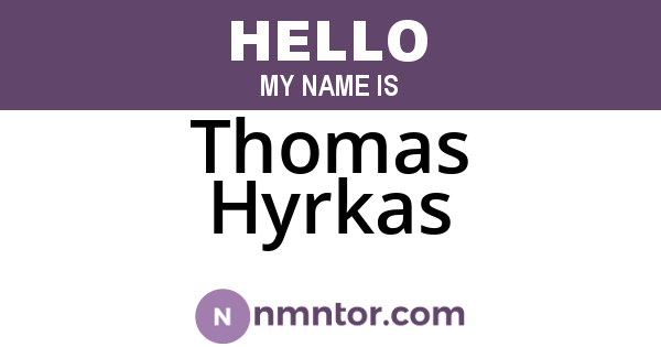 Thomas Hyrkas