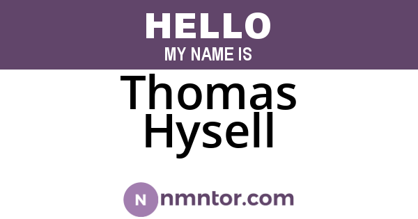 Thomas Hysell