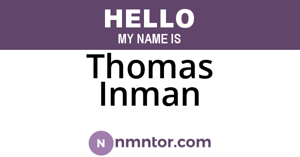 Thomas Inman