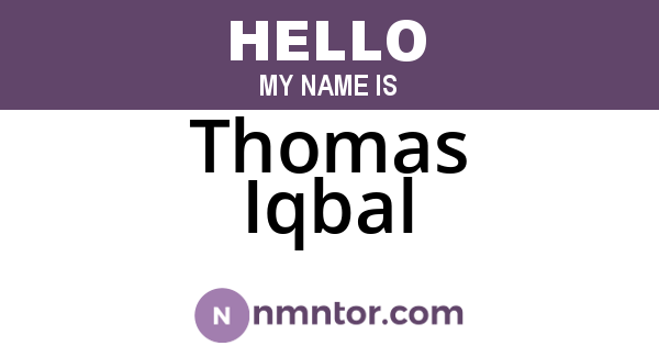Thomas Iqbal