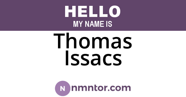 Thomas Issacs