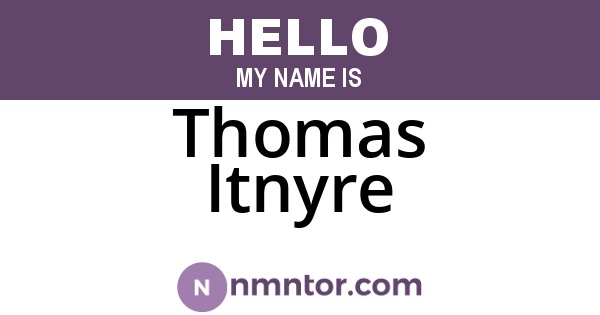 Thomas Itnyre