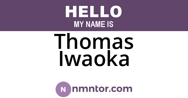 Thomas Iwaoka