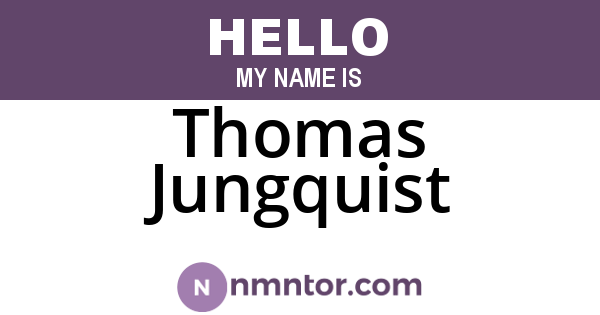 Thomas Jungquist