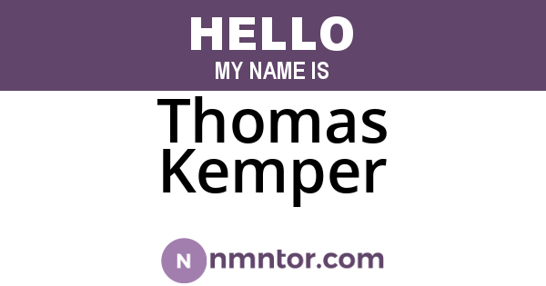 Thomas Kemper