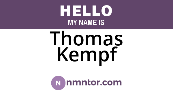 Thomas Kempf