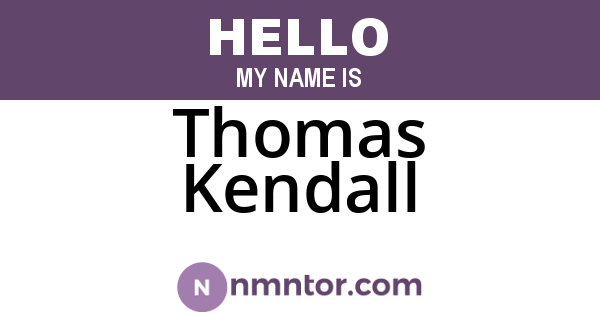 Thomas Kendall