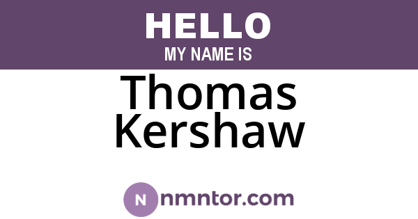 Thomas Kershaw