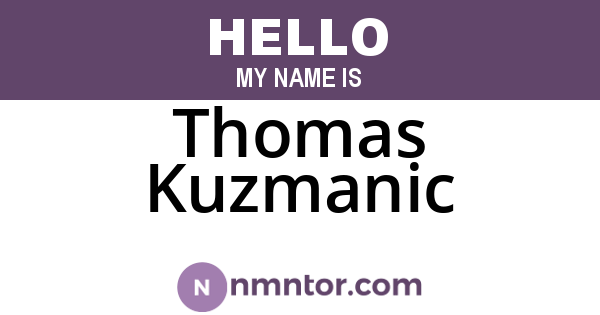 Thomas Kuzmanic