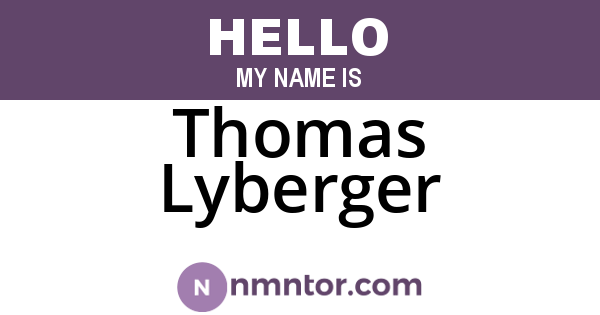 Thomas Lyberger