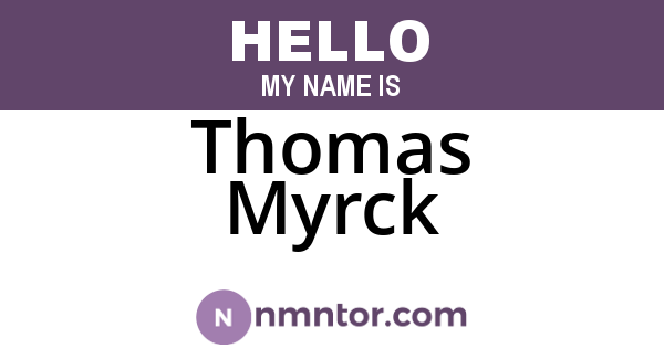 Thomas Myrck