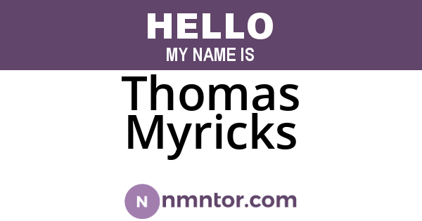 Thomas Myricks
