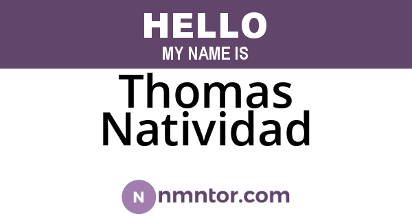 Thomas Natividad
