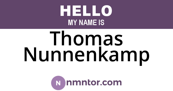 Thomas Nunnenkamp