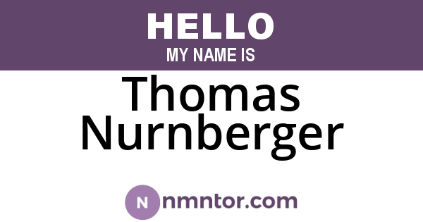 Thomas Nurnberger