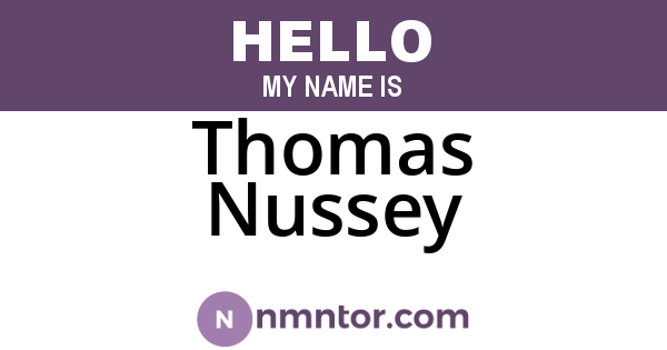 Thomas Nussey