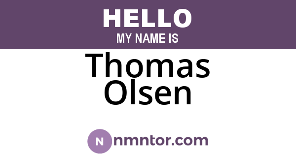 Thomas Olsen