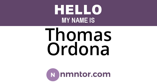 Thomas Ordona