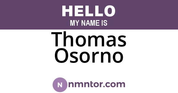 Thomas Osorno