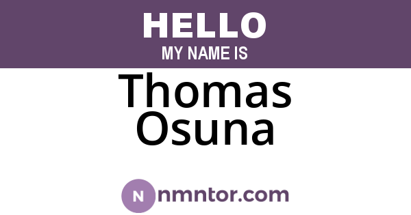 Thomas Osuna