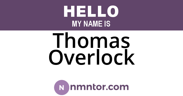 Thomas Overlock