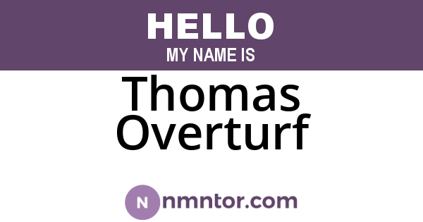 Thomas Overturf