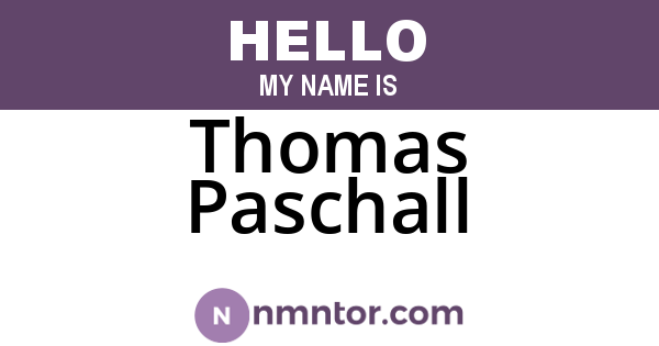 Thomas Paschall