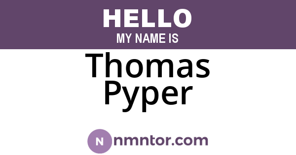 Thomas Pyper