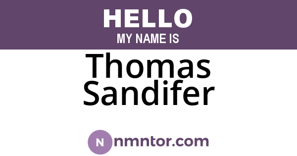 Thomas Sandifer