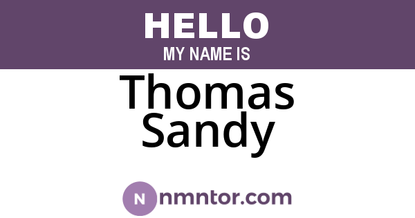 Thomas Sandy