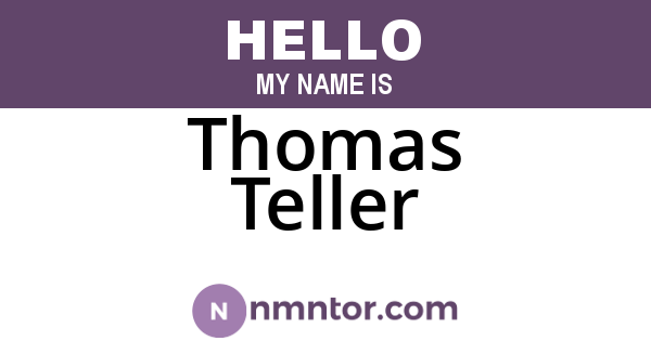 Thomas Teller