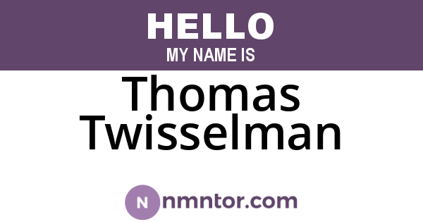 Thomas Twisselman