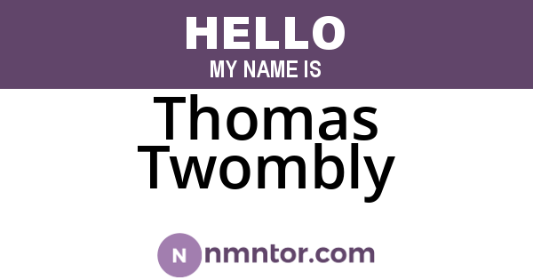 Thomas Twombly